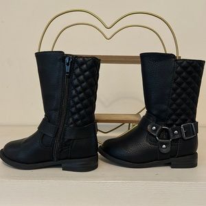Black pleather boots